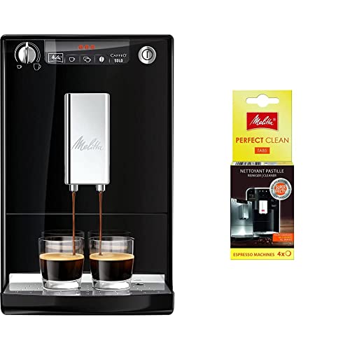 Melitta Caffeo Solo, Noir, E950-101, Machine à Café et Expresso Automatique avec Broyeur à...