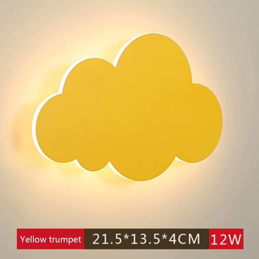 Light LED Wall Lamp Compatible with Children's Bedroom Indoor Lighting Cute Cloud PVC Bedside Lamp Background Wall Decoration Lamp,Modern Wall Sconces (Color : Pink)