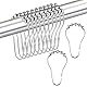 Mabor 12 Stück Metall Duschvorhang Haken Rostfreie Duschvorhang Ringe Duschvorhangringe Duschringe mit Gleitsystem für Duschvorhangstange Kleiderstange(7,7 x 4cm)