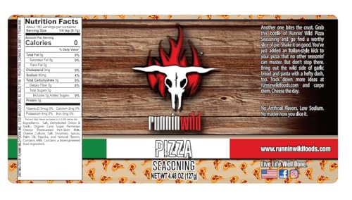 Image of Premium Pizza Seasoning & Bread Dipping Seasoning for Olive Oil | Restaurant-Quality Italian Spice Blend | Rich Savory Flavor | Low Sodium | Crafted with Real Herbs & Spices | Runnin Wild Foods, 4.48 oz