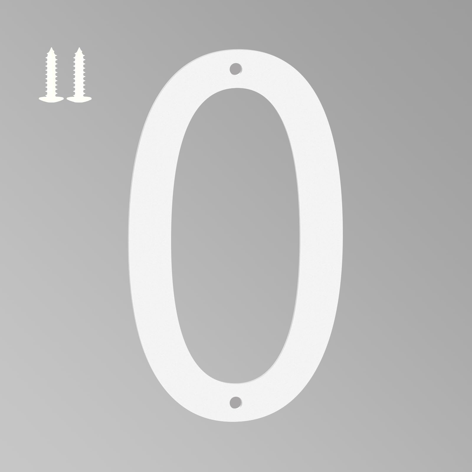 28 Inch White House Numbers for Outside, Metal Letters for Outdoor Signs, Anti-rust Aluminium House Address Letters for Front Door, Office, and Garden Decoration (Number 0)