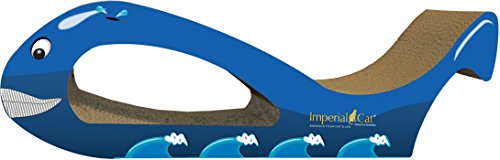 Imperial Cat Giant Whale Scratch 'n Shape, Blue
