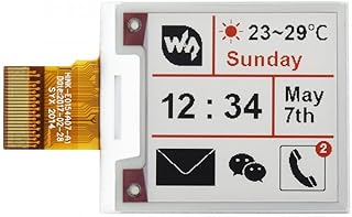 1.54inch E-Paper (B) E-Ink Raw Display Panel Compatible with Raspberry Pi 200x200 Resolution Three-color with Embedded Controller Communicating Via SPI Interface Supports Partial Refresh