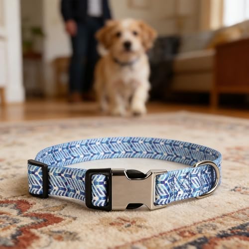 Omquot Collar de con Estampado Suave, Cierre Seguro, Mayor Comodidad para Caminar a Diario (L)