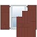 Ekena Millwork RWB18X043RWP Exterior Five Board Real Wood Pine Board-n-Batten Shutters (Per Pair), 18" x 43", Country Redwood