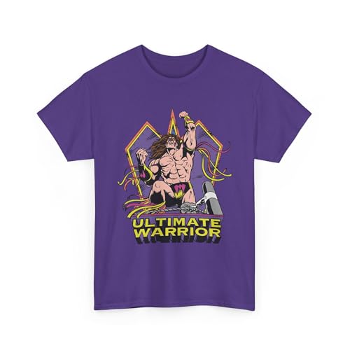 Ultimate Warrior Tshirt Comic Retro Pro Wrestling T-Shirt Tee Shirt for Men Women Lilac