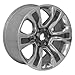 OEM DG74 20 Inch Rims and Tires Fit Ram 1500 6x139.7 20x9 Gloss Gunmetal with Polished Face - Hollander 2682 - TerraMax RT 275/55-20 (Set of 4)