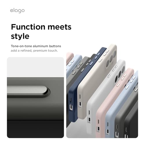 Image of elago Magnetic Silicone Case Compatible with Samsung Galaxy S26 Ultra Case, Compatible with MagSafe Accessories, Protective Cover, Shockproof, Slim, Anti-Scratch Soft Microfiber Lining (Medium Grey)