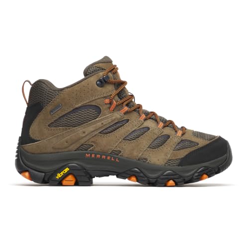 Merrell Moab 3 Mid GTX, botas de caminhada para homem, Castanho azeitona, 45 BR