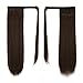 BARSDAR Chocolate Brown Straight Wrap Ponytail Extension - 18 Inch Long Straight Wrap Around Ponytail Hair Extensions for Women, Synthetic Clip in Brown Pony Tails Hairpieces Daily
