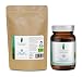 Produktbild GreenCocoon BIO BALANCE PUR Bundle Kapseln + TEE  mit Spirulina Pulver, Chlorella Pulver, Mariendistel und Koriander - Bio-Zertifiziert (Glas 30 Kapseln, Tee 60 Gramm))