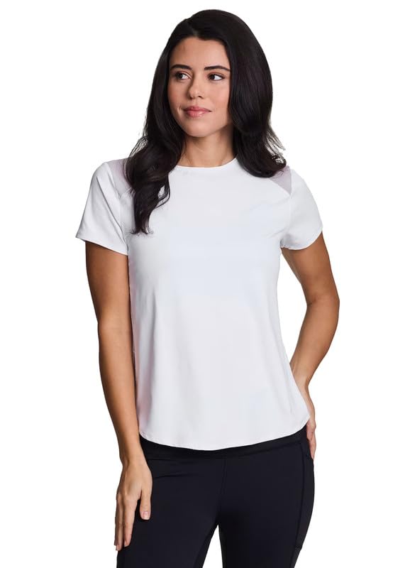 Image of Ap'pulse Women's Shorts Sleeve Front Shoulder Mesh Sports Tshirt