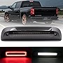 Led Third Brake Light Replacement for 2014-2018 Chevy Silverado GMC Sierra 1500 2500HD 3500HD Red LED Strobe Rear 3rd Brake Center High Mount Stop Lamp + White Cargo Light Kit Euro Smoked Lens