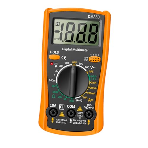 Homoyoyo Auto Ranging Digital Multimeter Portable Volt Tester with Kickstand Material Diode Measurement for Automotive Household Electrical Use