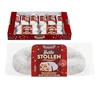KuchenMeister Butter Stollen 500 g im 10er Pack | Saftiger Stollen mit echter Butter, Rosinen und kandierten Früchten | nach traditionellem Konditor Rezept | 10 x 500 g