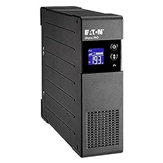 Eaton Onduleur Ellipse Pro 650 FR - Line Interactive UPS - Puissance 650VA (4 Prises FR) - Régulation Tension (AVR) - UPS avec Afficheur et Interface USB (Cable USB Inclus) - Noir (ELP650FR)