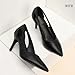 IDIFU Black Heels Closed Toe Women's Pumps Pointed Toe Stiletto Kitten Heel Comfortable Cut Out Dress Shoes for Women Wedding Bridal Prom Office Casual Fashion Classic Pumps Shoes(Black Pu, 8)