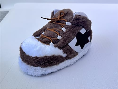 Image of CUTEGAL Sneaker Slippers Star Fluffy Shoes Memory Foam One Size Indoor Comfy and Trendy for Men Unisex Home Pantuflas