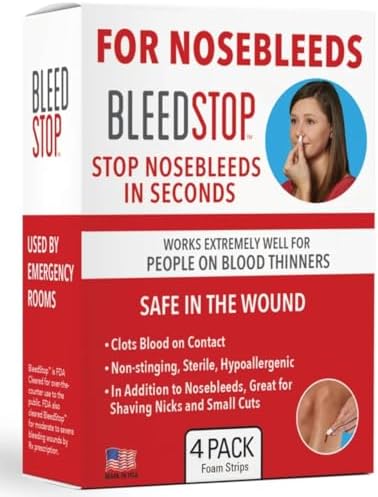 Amazon.com: BleedStop™ Nosebleed Strips – Fast Acting Blood Coagulant ...