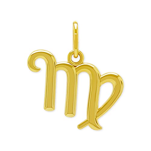 Gold Zodiac Astrology Sign Charm Pendant - 10 Karat Gold - Zodiac Horoscope Pendant