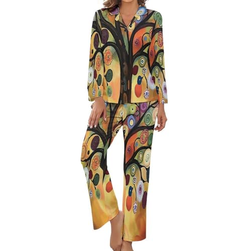 Pyjama femme à manches longues pour des soirées cocooning au style bohème