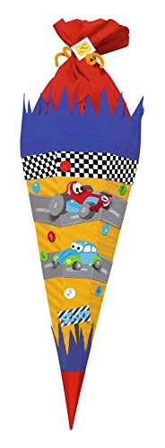 Preisvergleich Produktbild Ursus 9850006 - Schultüten Bastelset Rennwagen, 6-eckig, 68 cm, bunt