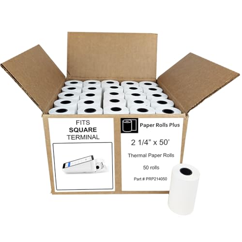 Square Terminal Credit Card Thermal Paper Rolls - 2 1/4