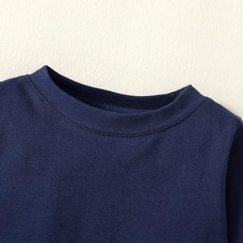 Image of Magic Park 6M-14Y Baby Short Long Sleeve Tee Tops Toddler T-Shirt Kids Solid Color Shirts Boys Girls Casual Blouse