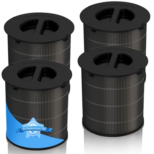 Image of 4 Pack 130i Replacement Filter Compatible with PuroAir 130i Air Purifier | 3-in-1 H13 True HEPA High-Efficiency Activated Carbon Filter