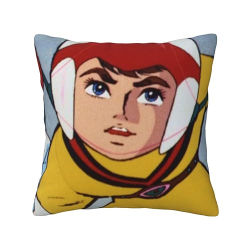 チャージマン研 (9) ッションカバー 抱き枕カバー 装飾枕カバー 座布団カバー グッズ ギフト アニメグッズ 着脱簡単 洗える ソファ背当て 両面プリント かわいい おしゃれ 車やソファー 40x40cm