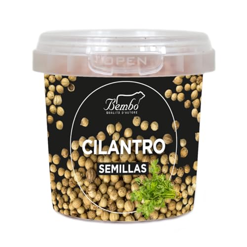 Semillas de Cilantro Bembo 40 g | Especia Natural y Aromática | Sin Glutammati, Antiaglomerantes, Colorantes | Envase anti luz, anti-oxidación, reciclable y reutilizable