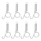 Nogeqi 8PCS Rabbit Cage Door Spring Latch Hook, Multi-Functional J Clips for Wire Cages Door, Wire Cage Clips for Fixing Rabbit, Dog, Cat, Parrot, Guinea Pig and Other Small Pets Animals