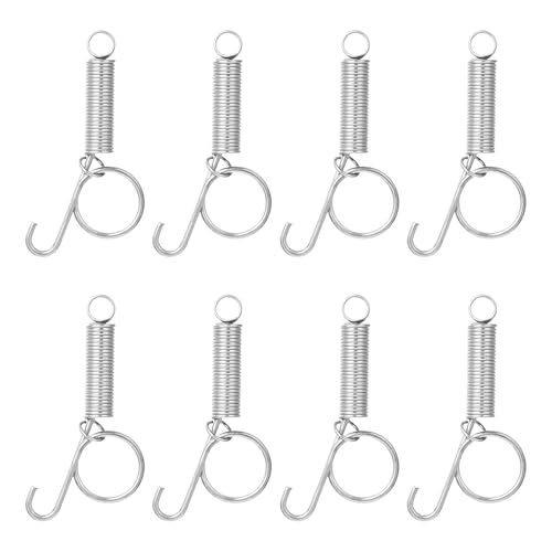 Nogeqi 8PCS Rabbit Cage Door Spring Latch Hook, Multi-Functional J Clips for Wire Cages Door, Wire Cage Clips for Fixing Rabbit, Dog, Cat, Parrot, Guinea Pig and Other Small Pets Animals