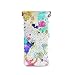 OTVEE Rainbow Splattered Pattern Eyeglass Pouch Microfiber Leather Squeeze Top Stylish Sunglasses Case for Women