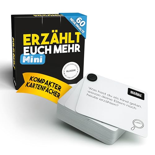 Simon und Jan Erzählt euch mehr Klassik (Mini) | Kartenspiel Für Freunde & Familie | Gesprächsspiel | Geschenkidee | Kompakter Kartenfächer Für Unterwegs (Erzählt euch mehr Klassik (Mini))