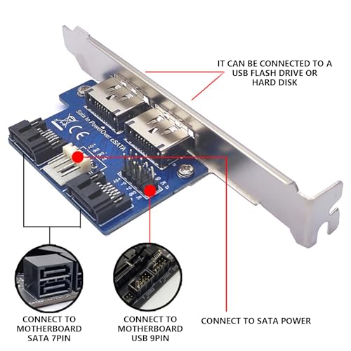 Cable ESATA a USB de 30 cm para discos duros miniatura 2