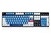 MOLGRIA 130 Set Blue and White Keycaps for Gaming Keyboard, PBT Cherry Profile Dye Sublimation Keycaps with Keycap Puller for Gateron Kailh Cherry MX 104/87/74/61 60% Keyboard