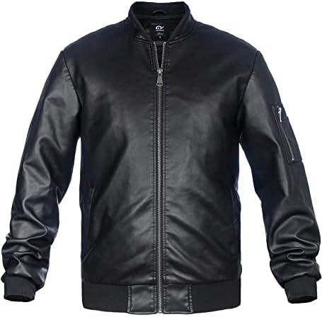 男性用人工皮革ジャケット、ガスケット付き防風カバー、オートバイ自転車爆弾ジャケット、フード付き