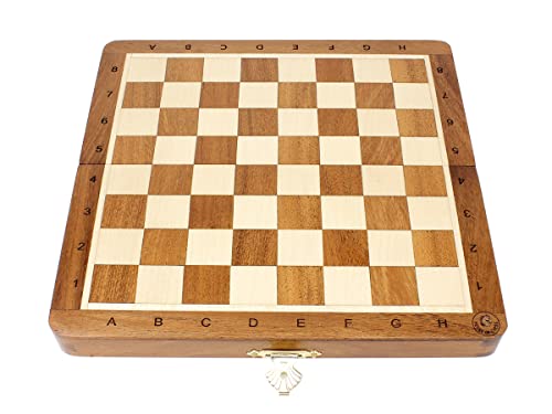 Juego de ajedrez magnético plegable de madera 8 pulgadas miniatura 5