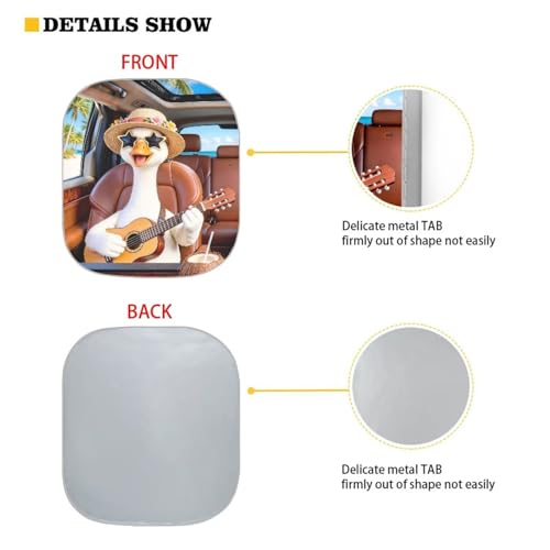 Image of Beach Goose Drive Front Window Sunshade 2 Piece Foldable Car Windshield Sun Shade UV Blocker Heat Reflection Sun Visor Auto Interior Accessories Suitable for Cars