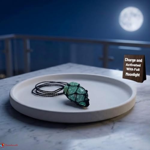 Image of REMEDYWALA Charged Energized Raw Stone Thread Cage Wrapped Pendant | Raw Stone Thread Cage Wrapped Pendant for Women and Men