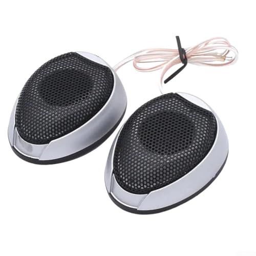 Zilimontt Enceinte tweeter dôme 1000W pour systèmes audio de voiture - Gamme de fréquences 5kHz - 20kHz Sensibilité 93dB Impédance 4Ω Construction ABS + Métal Compatible 12V - Paire