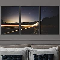 3 Piece Framed Canvas Wall Art Colorful Industrial Lights Canvas Prints Home Artwork Decoration for Living Room,Bedroom - 16