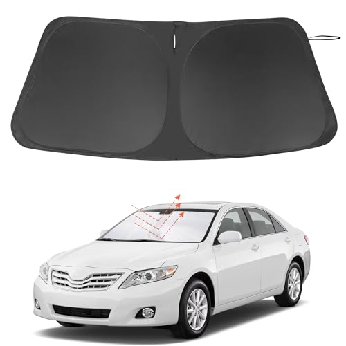 Image of Windshield Sun Shade Custom Fit for 2007 2008 2009 2010 2011 Toyota Camry Accessories Foldable Sunshade Sun Blocker Protect Car from Sun Rays & Heat Damage Keep Car Cooler