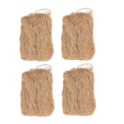 COOLHIYA 4bags Emergency Fire of Natural Jute Fire Tools for Camping BBQ Grilling Outdoor Survival Lightweight Easy to Use