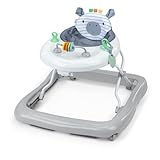Ingenuity, Trotteur Évolutif Smooth Strides - Chambray, Trotteur avec Activités, 3 Hauteurs Réglables, Arc d'Activités Ajustable avec Jouets Inclus, pour Bébé de 6 à 12 Mois