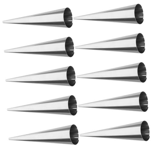 Set de 10 moldes de acero inoxidable para croissant