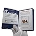 United Pet Club Color Premium PU Leather stitch-sewn Pet Passport Medical Record for Pet Health and Vaccination English + Spanish for Cat, Dog, Puppy and Kitten (Blue, Single)