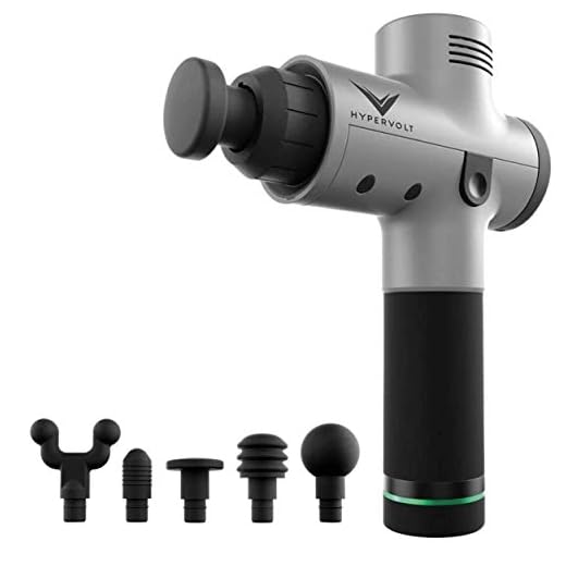 Hyperice Hypervolt, Mettant en vedette Glide Quiet Technology - Handheld Device Percussion Massage | 3 vitesses, 5 interchangeables Têtes de fixation