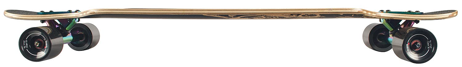 JUCKER HAWAII Longboards - Longboard HOKU en 2 Niveles de flexión - Todos los diseños y Acabados - construcción de Fibra de Vidrio con bambú y Arce Canadiense